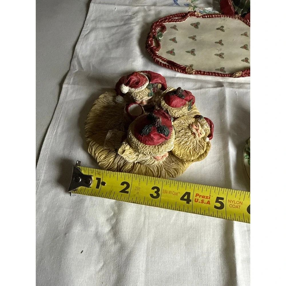 Wongs International Trading Inc Miniature Santa Claus Tea Set Holiday Decor 3pc